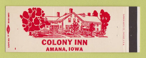 Matchbook Cover - Colony Inn Amana IA