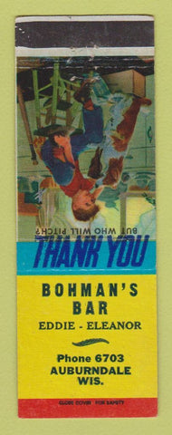 Matchbook Cover - Bohman's Bar Auburndale WI