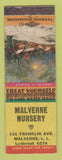 Matchbook Cover - Malvern Nursery Malvern PA Christmas