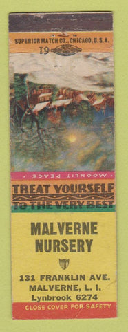Matchbook Cover - Malvern Nursery Malvern PA Christmas