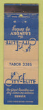 Matchbook Cover - City Elite Laundry Denver Colorado