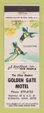 Matchbook Cover - Golden Gate Motel Scanlon MN WEAR