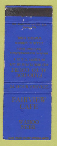 Matchbook Cover - Fairview Cafe Wahoo NE motel WEAR
