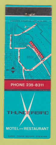 Matchbook Cover - Thunderbird Motel Restaurant Portland OR WORN BACK