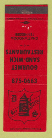 Matchbook Cover - Gourment Sandwich Restaurant Chattanooga TN