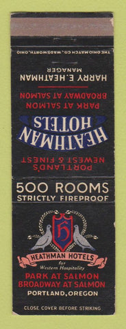 Matchbook Cover - Heathman Hotels Portland OR