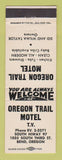 Matchbook Cover - Oregon Trail Motel Bend OR