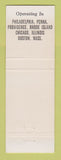Matchbook Cover - Stanley Green's Restaurants Philadelphia Chicago Boston