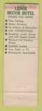 Matchbook Cover - Hotel Lenox Buffalo NY WEAR