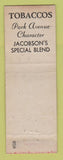 Matchbook Cover - Jacobson's Tobacco Pipes Dunhill Comoy Denver Colorado WEAR