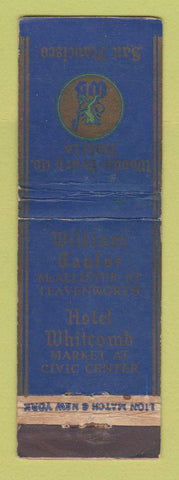 Matchbook Cover - Woods Drury Hyotels San Francisco CA WEAR