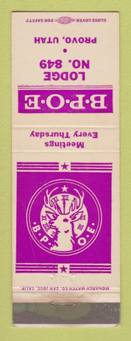 Matchbook Cover - Elks Lodge Provo UT WORN