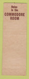Matchbook Cover - Commodore Grille Commodore Hotel Portland OR