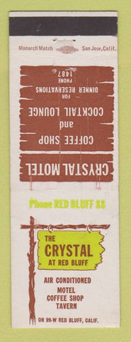 Matchbook Cover - Crystal Motel Red Bluff CA