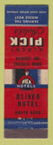 Matchbook Cover - Albert Pick Hotel Oliver Hotel South Bend IN