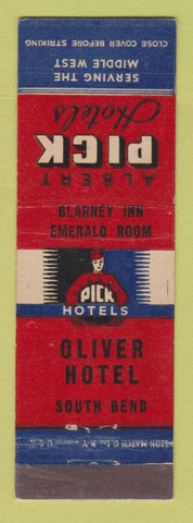 Matchbook Cover - Albert Pick Hotel Oliver Hotel South Bend IN