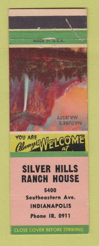 Matchbook Cover - Silver Hills Ranch House Indianapolis IN POOR TEAR