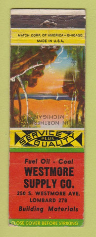 Matchbook Cover - Westmore Supply Fuel Coal Chicago IL WORN