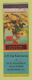 Matchbook Cover - RW Fink Radio Service Bethlehem PA WORN