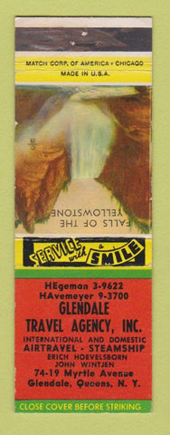 Matchbook Cover - Glendale Travel Agency Glendale Queens NY