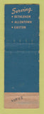 Matchbook Cover - WLEV TV Channel 15 Bethlehem Easton Allentown PA WORN