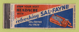 Matchbook Cover - Sal Fayne for Headaches WORN