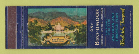 Matchbook Cover - Broadmoor Hotel Colorado Springs WEAR