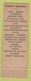 Matchbook Cover - Broadmoor Hotel Colorado Springs WEAR
