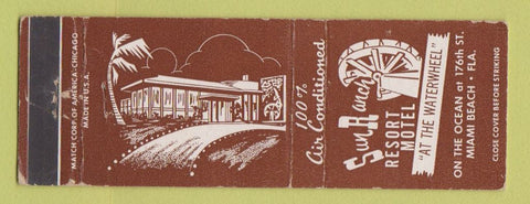 Matchbook Cover - Sun Ranch Resort Motel Miami Beach FL WEAR