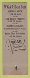 Matchbook Cover - WGAR Radio Cleveland OH CBS WEAR