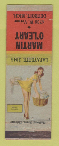 Matchbook Cover - Martin O'Leary Detroit MI pinup WORN