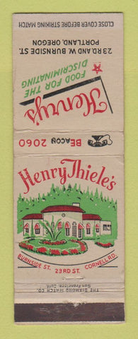 Matchbook Cover - Henry's Restaurant Portland OR WEAR