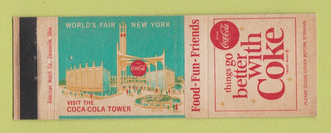 Matchbook Cover - 1964 New York World's Fair Coca Cola Soda WEAR