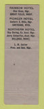 Matchbook Cover - Northern Hotel Billings MT WEAR