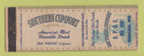 Matchbook Cover - Southern Comfort Liquor Elks Lodge Waukesha WI