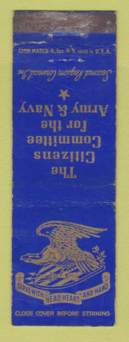 Matchbook Cover - Citizens Committee for Army Navy WEAR