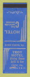 Matchbook Cover - Troy Hotel Troy PA WEAR