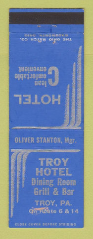 Matchbook Cover - Troy Hotel Troy PA WEAR