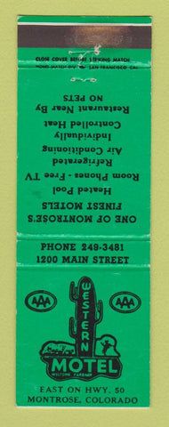 Matchbook Cover - Western Motel Montrose Colorado