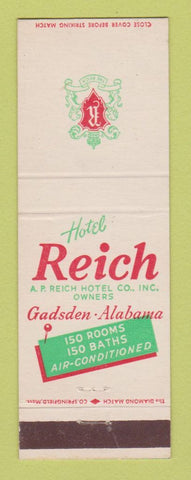 Matchbook Cover - Hotel Reich Gadsden AL