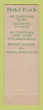 Matchbook Cover - Hotel Reich Gadsden AL
