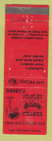 Matchbook Cover - Darby's Stanley Steamer Health Club Oak Park MI WEAR