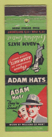 Matchbook Cover - Adam Hats Mystery Celebrity