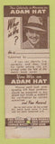 Matchbook Cover - Adam Hats Mystery Celebrity