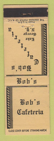 Matchbook Cover - Bob's Cafeteria Lake George NY WEAR