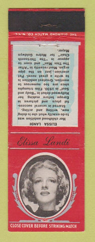 Matchbook Cover - 1930's Diamond Movie Stars Elissa Landi