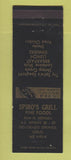 Matchbook Cover - Spiro's Grill Colorado Springs