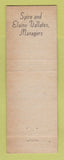 Matchbook Cover - Spiro's Grill Colorado Springs