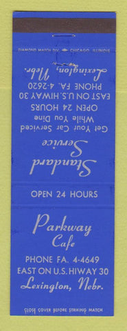 Matchbook Cover - Parkway Cafe Lexington NE Standard oil gas