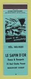 Matchbook Cover - Le Spain D'Or Beauport QC